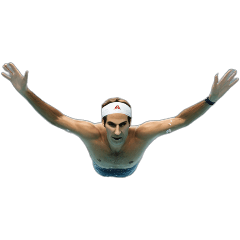 Federer swimming emoji