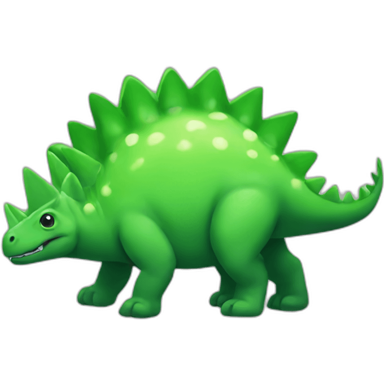 Green stegosaurus emoji