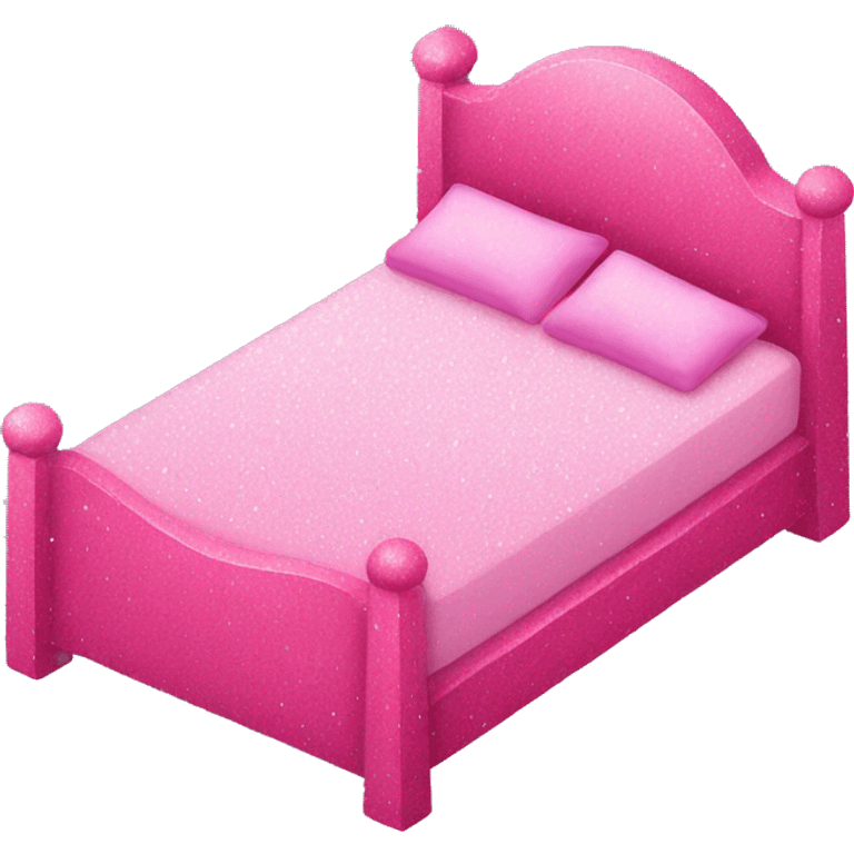 Pink glitter bed  emoji