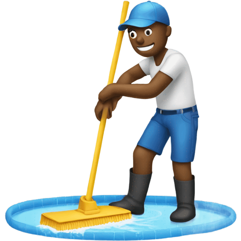 Cleaning a pool emoji