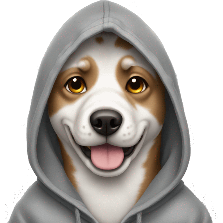 dog wearing a hoddie emoji