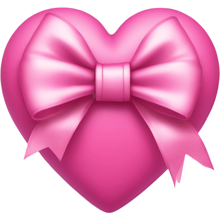 Pink heart with bow emoji