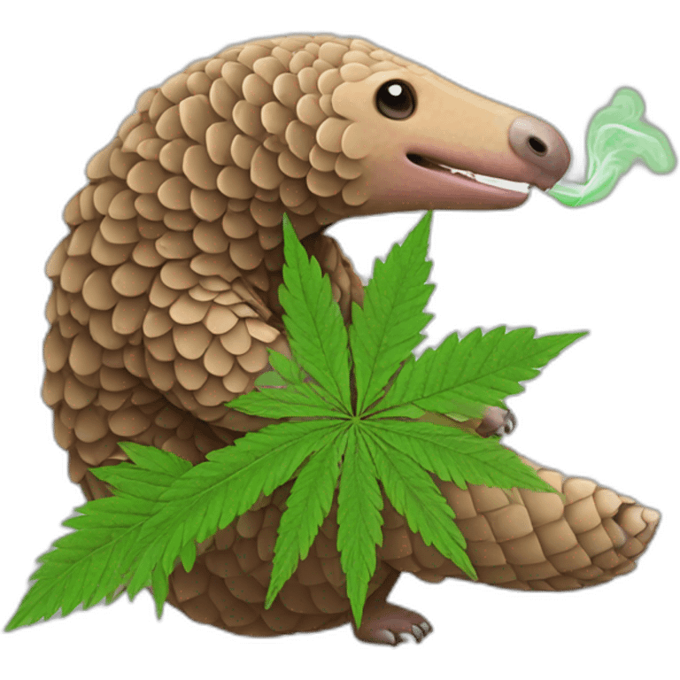 pangolin smoke marijuana emoji