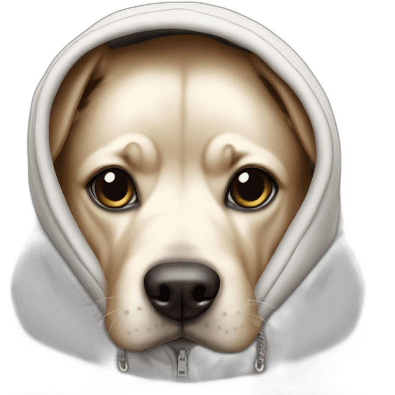 Dog wearing hoodie  emoji