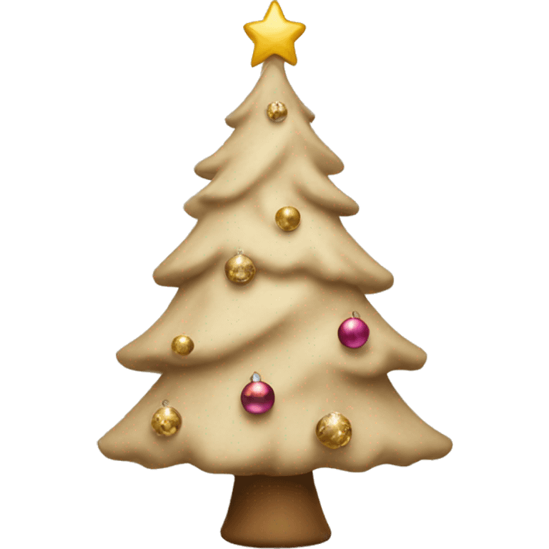 Beige Christmas tree emoji