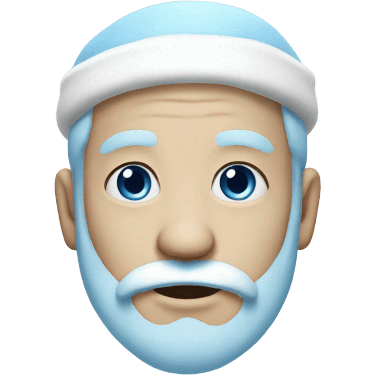 Pale Santa klaus blue emoji