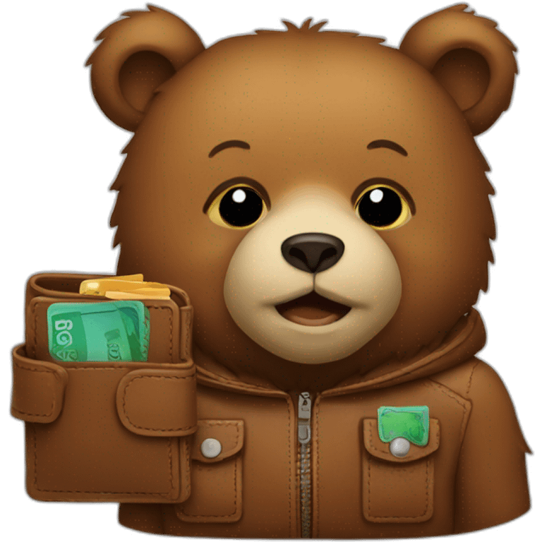 Bear with wallet emoji