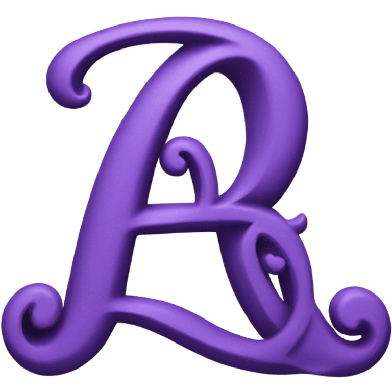 Purple letter emoji