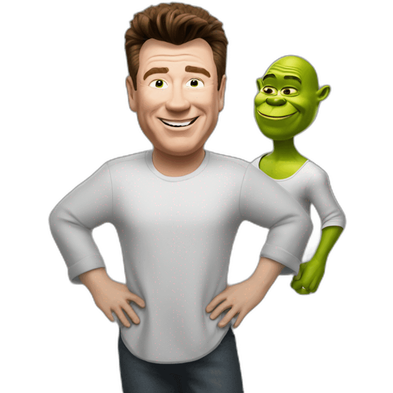 Rick astley with shrek emoji