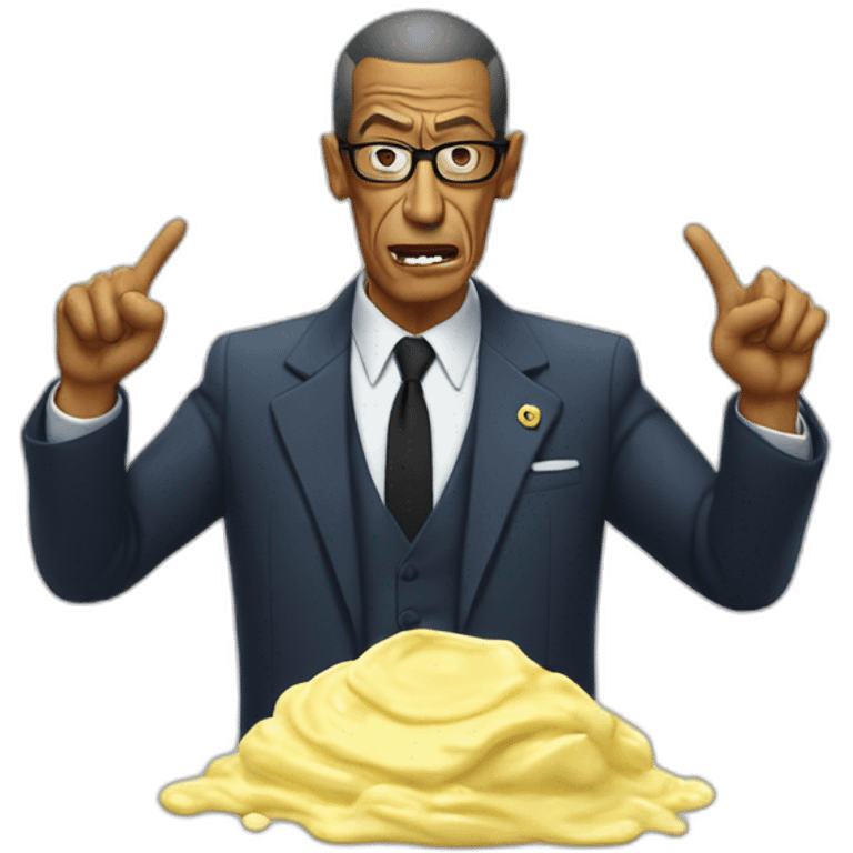 Angry Gus fring pointing mayonnaise titled "Mayonnaise" emoji