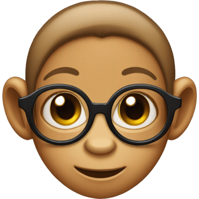 Girls monkey with glasses emoji