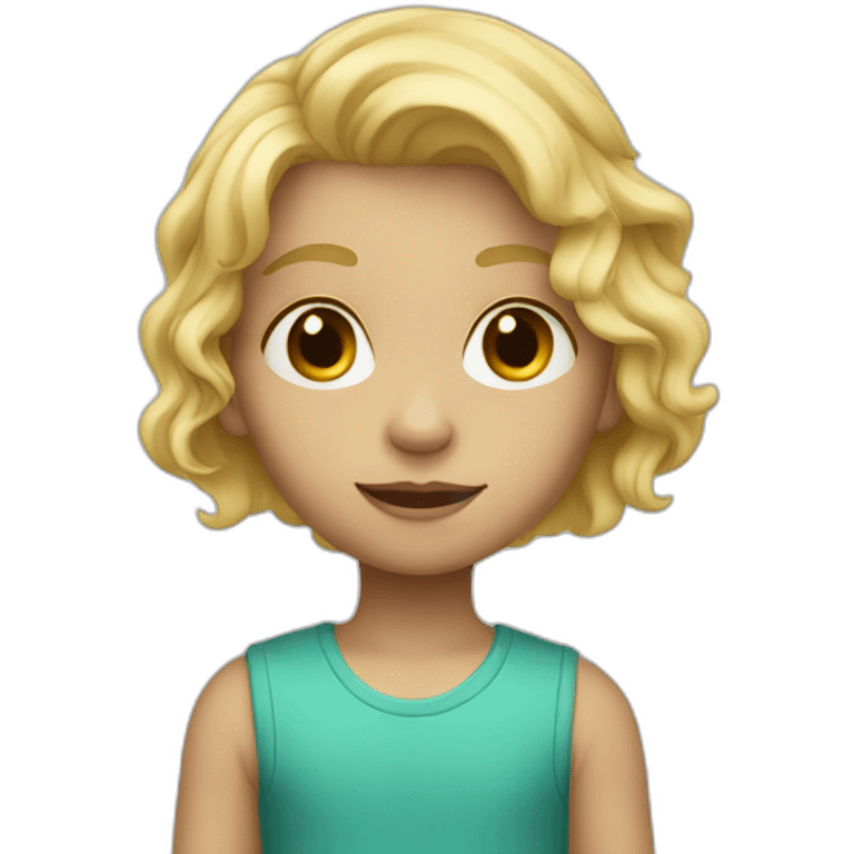 Blonde Coloured Kid emoji