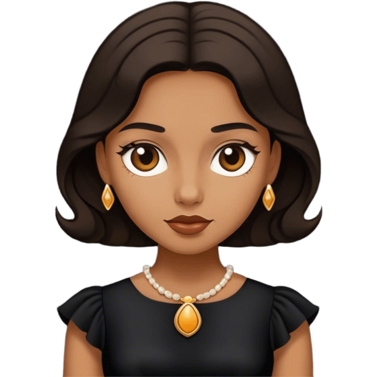 Black vintage dress emoji