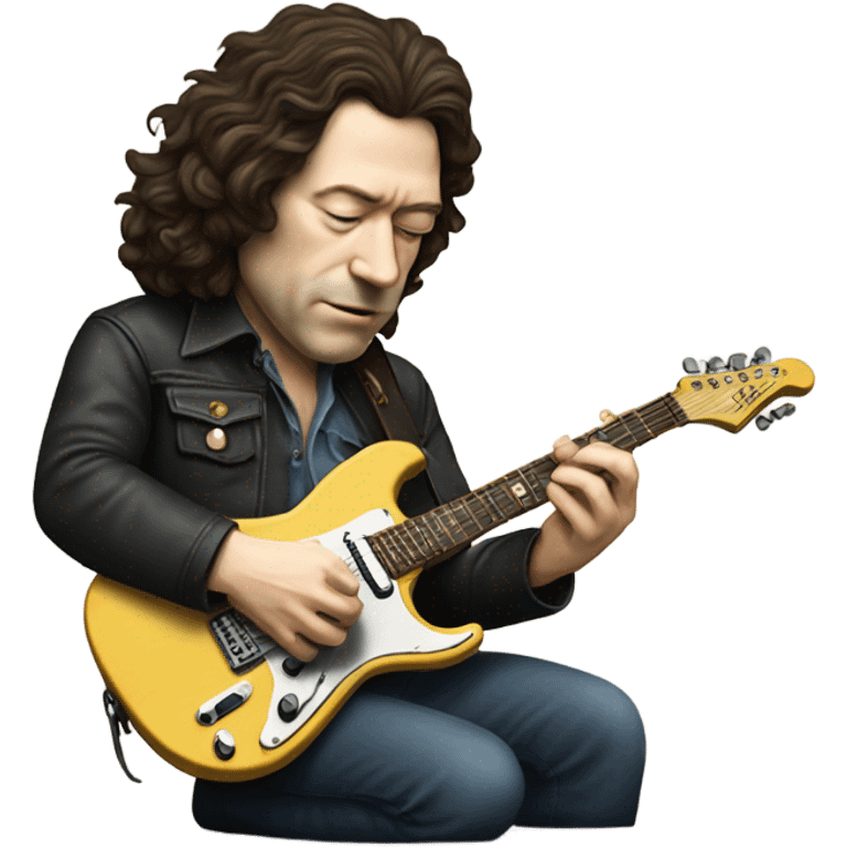 Rory Gallagher playing guitar  emoji