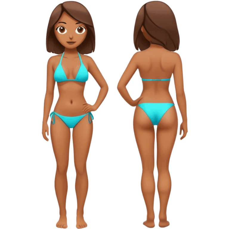 woman in bikini full body emoji