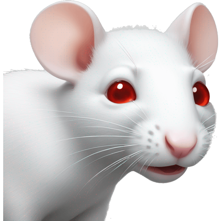 white rat with red eyes emoji