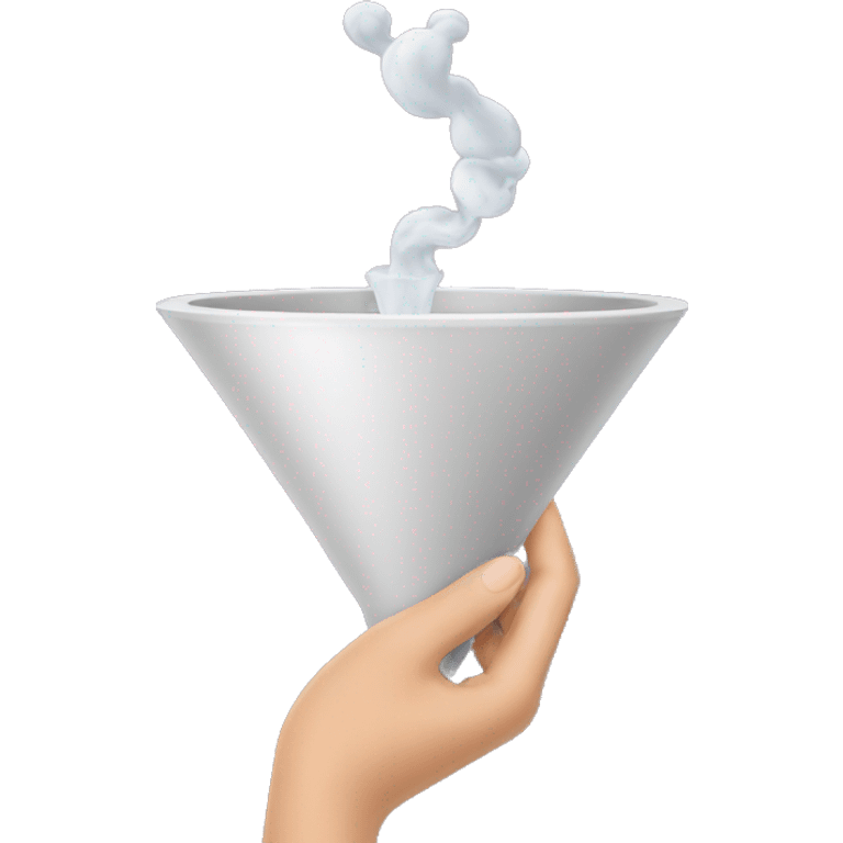 making a funnel with hands emoji