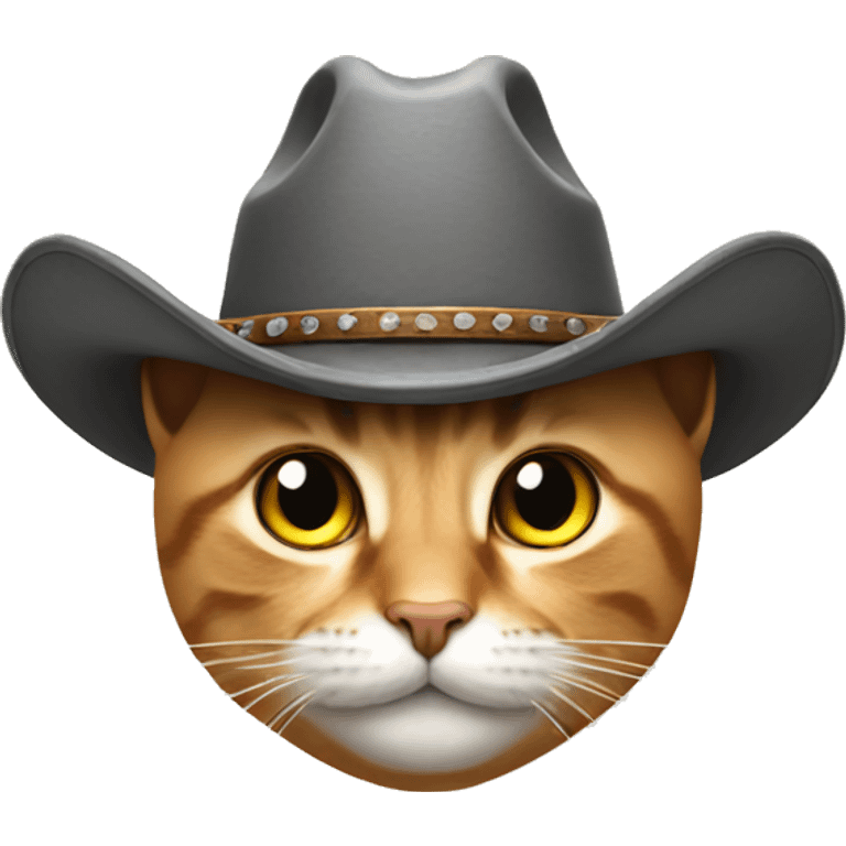 Cat with a cowboy hat emoji