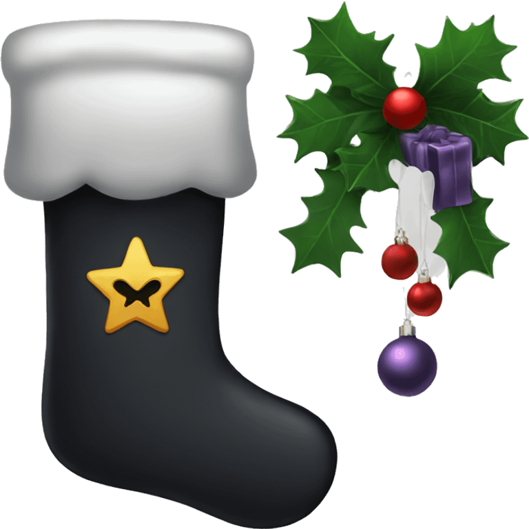 Gothic Christmas stocking emoji