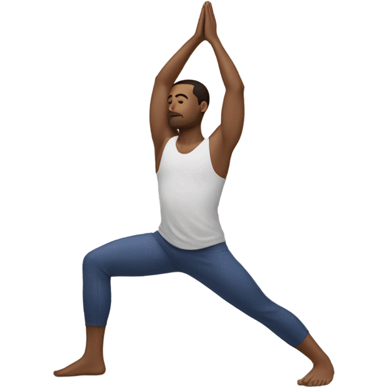 Brunette guy doing yoga emoji