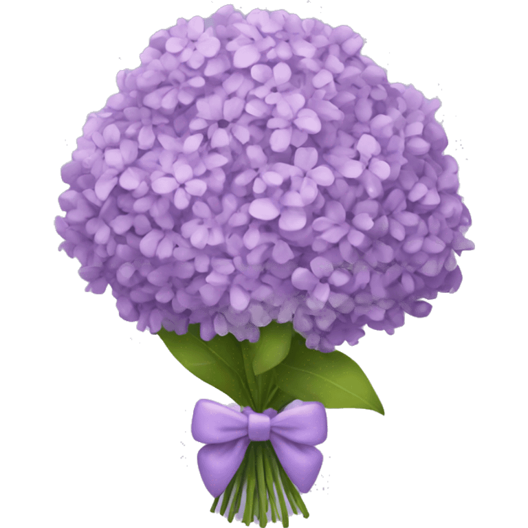 lilac bouquet with a bow tie emoji