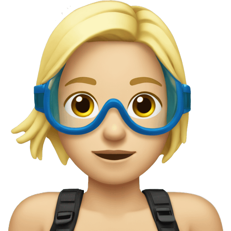 Blond Girl snorkelling 🤿  emoji