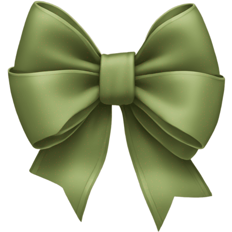 Khaki green bow  emoji