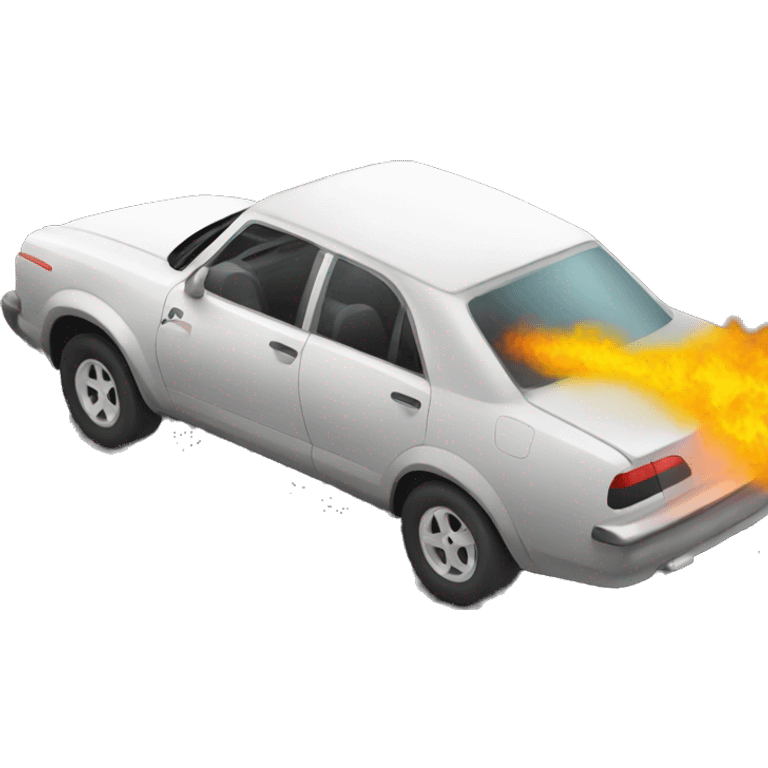 Car burnout emoji