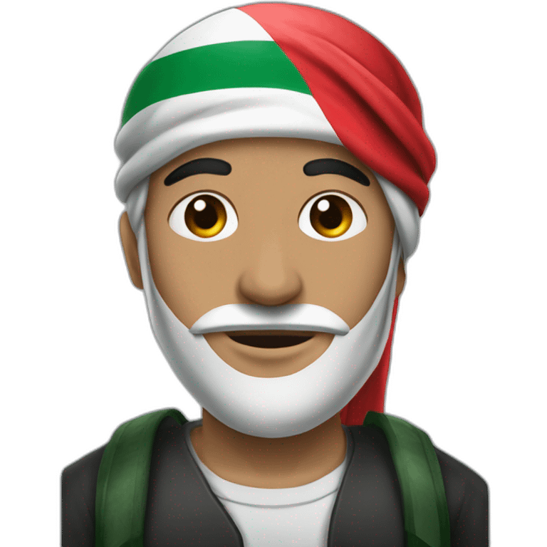 muslim men Palestine flag emoji