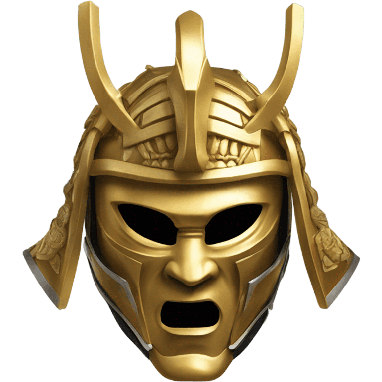 Golden samurai power ranger head emoji