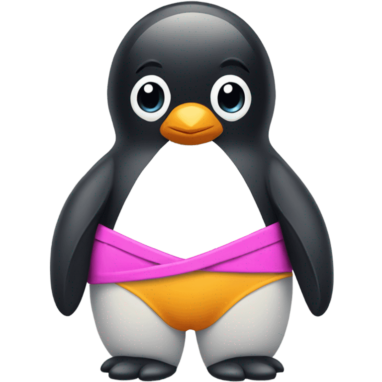 Penguin wearing bikini emoji