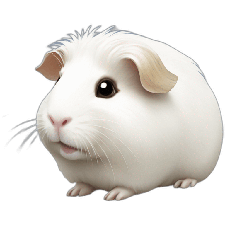 Totally White Guinea pig emoji