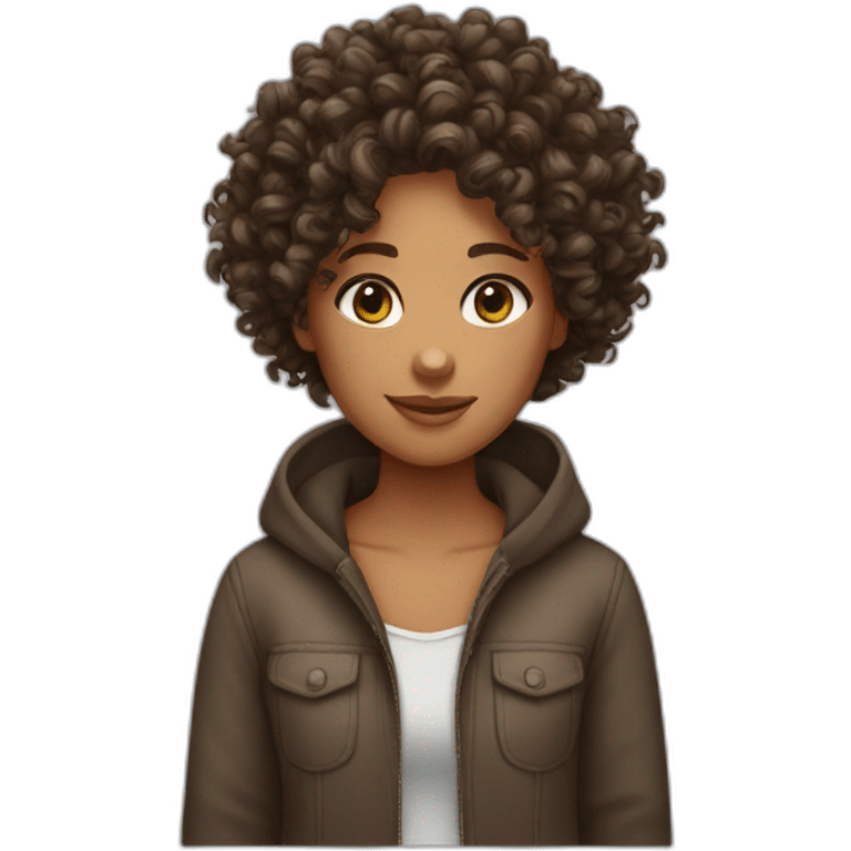 Curly hair girl  emoji