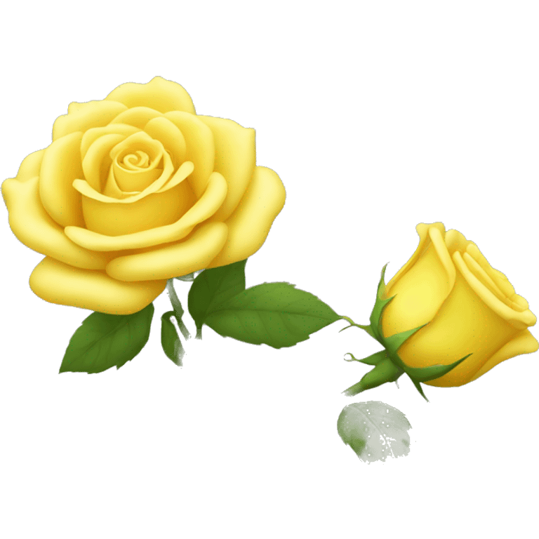 A very light or very bright yellow flower or yellow rose. emoji