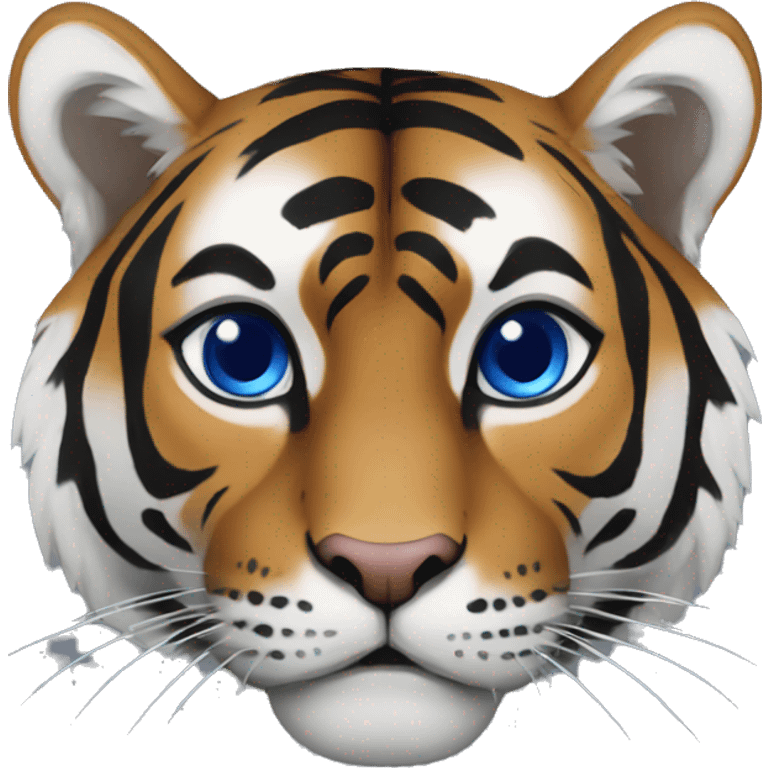 Tigre noir au yeux bleus  emoji