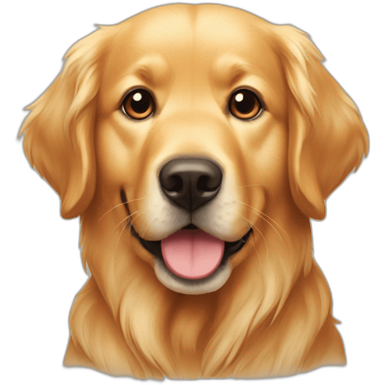 Perro golden retriever naranja enano emoji