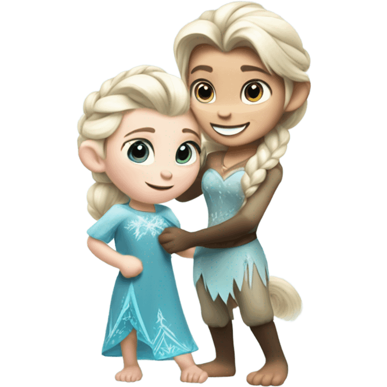 Monkey and Elsa  emoji