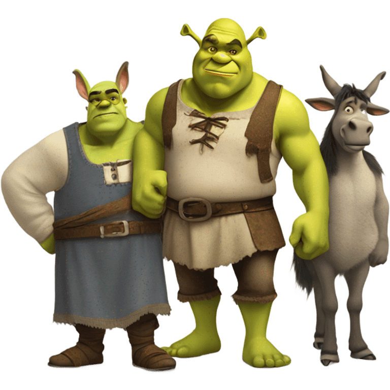 Sherk and donkey emoji