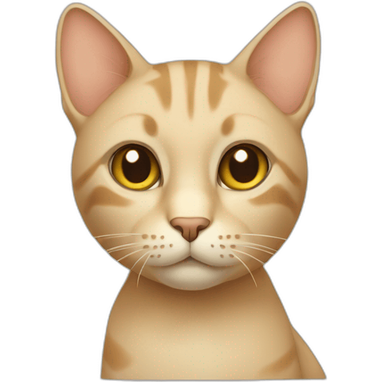 beige cat with small ears emoji