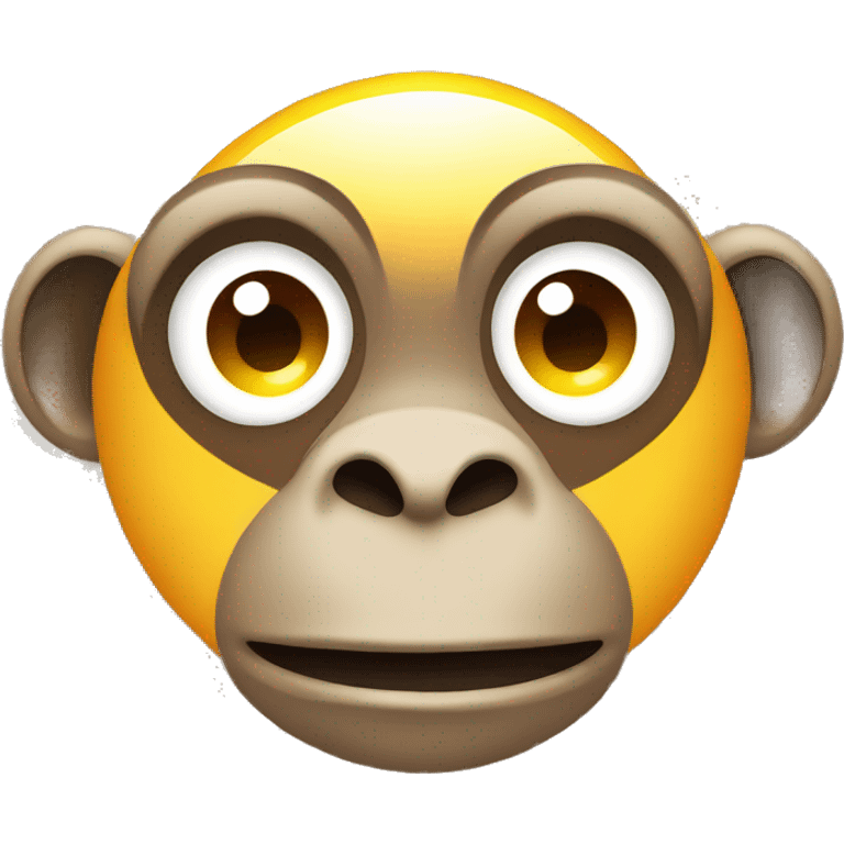 Monkey face with sun around emoji