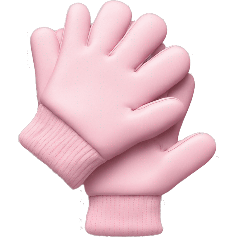 a baby pink set of gloves emoji