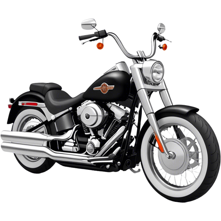 Harley-Davidson Cruiser - Harley-Davidson Softail (Model Year: 2021) (Iconic colour: Black) emoji