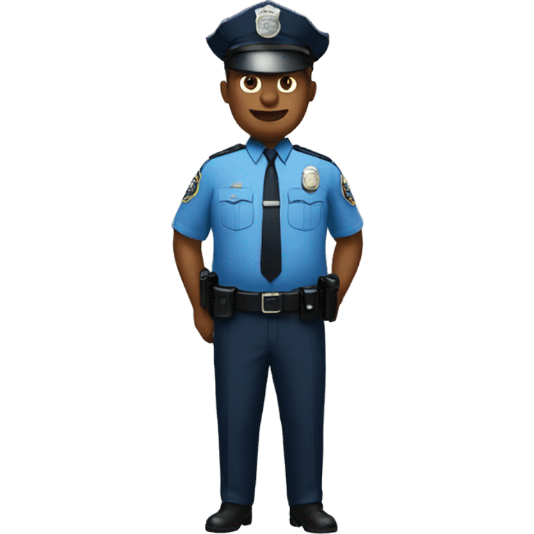 police officer with big belly emoji