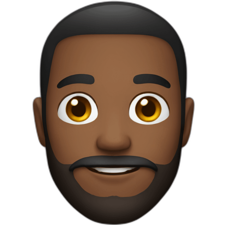 25 year old with a beard and a brown skin emoji