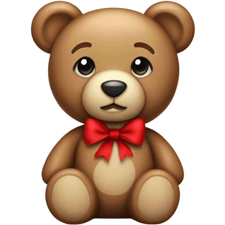 Teddy bear with red bow emoji