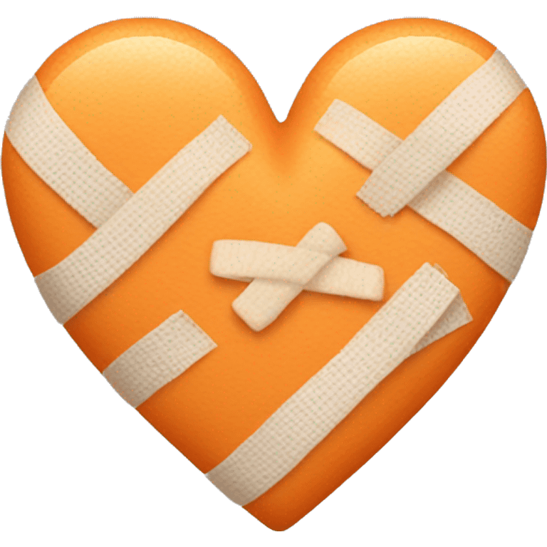 light orange heart with bandages emoji