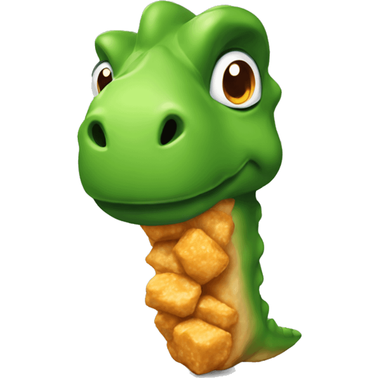 One Dino shaped nugget emoji