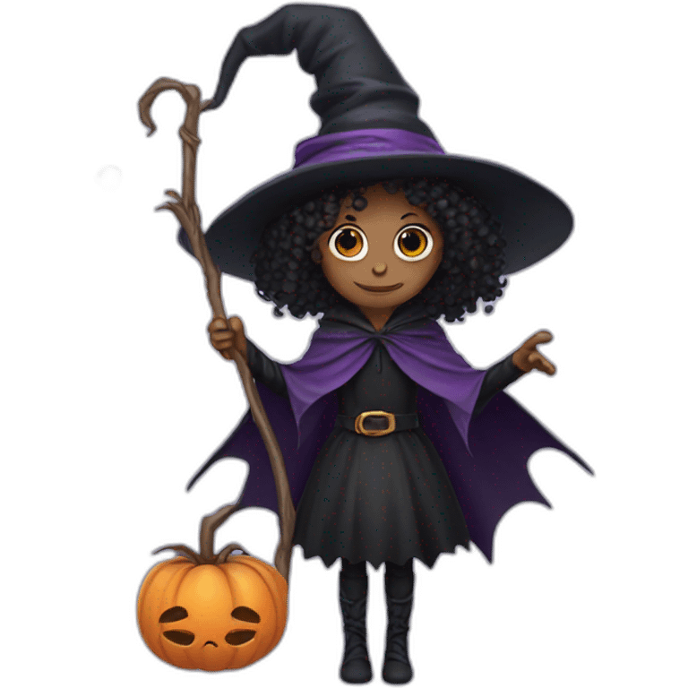 a spider dressed as a little witch emoji