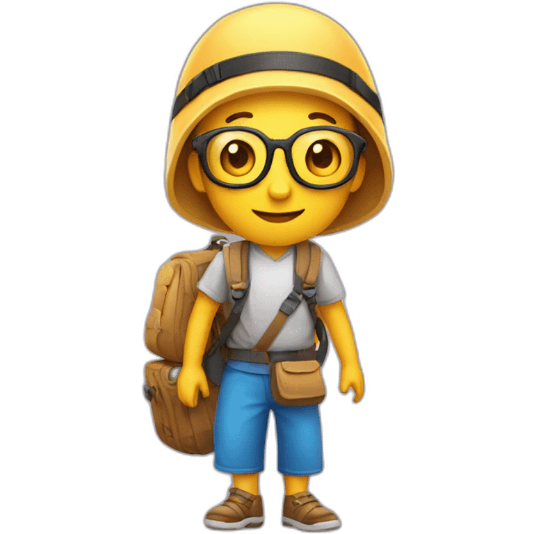 yandex travel planet with tourist emoji