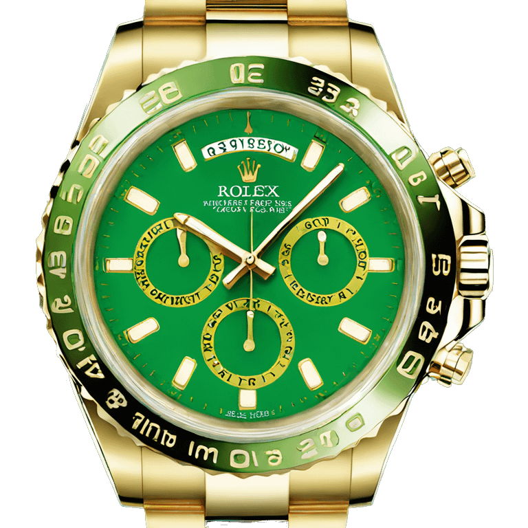 Rolex gold green watch emoji